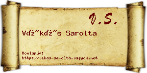 Vékás Sarolta névjegykártya