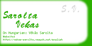 sarolta vekas business card